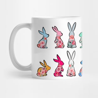 Floral Easter Bunnys Mug